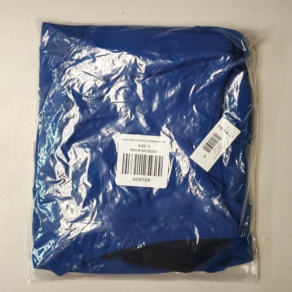 ❤️NWT VINTAGE TORRID SWIM BOTTOM - HIGH RISE - TUMMY CONTROL  POCKETS - RUCHED - Picture 3 of 8